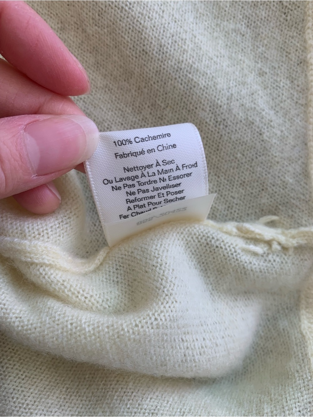 White + Warren 100% Cashmere Button Down Shirt Lemonade Nwt — image 7 of 7
